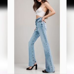 Zara women's high rise distressed jeans size 8